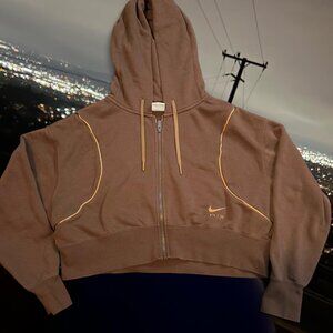 Brown Nike Air cropped hoodie